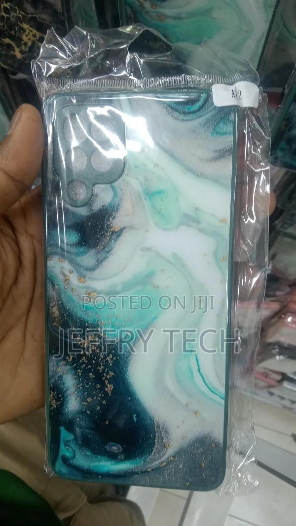 Phone Case Cover for Samsung Galaxy A12,Green White Marble P - main view