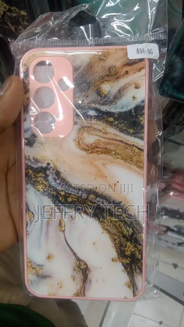 Fire Wood - Brown Marble Samsung Galaxy A54 Case