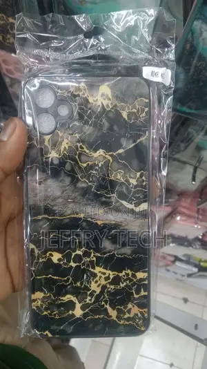 For Samsung Galaxy A04e Marble Pattern Phone Case Black
