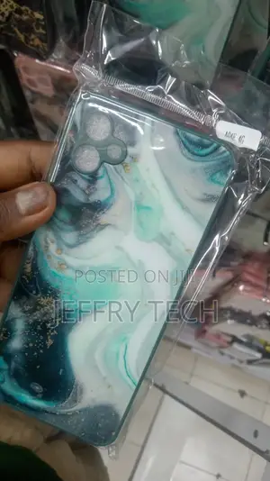 Samsung Galaxy A04e Marble Pattern Phone Case(Green White