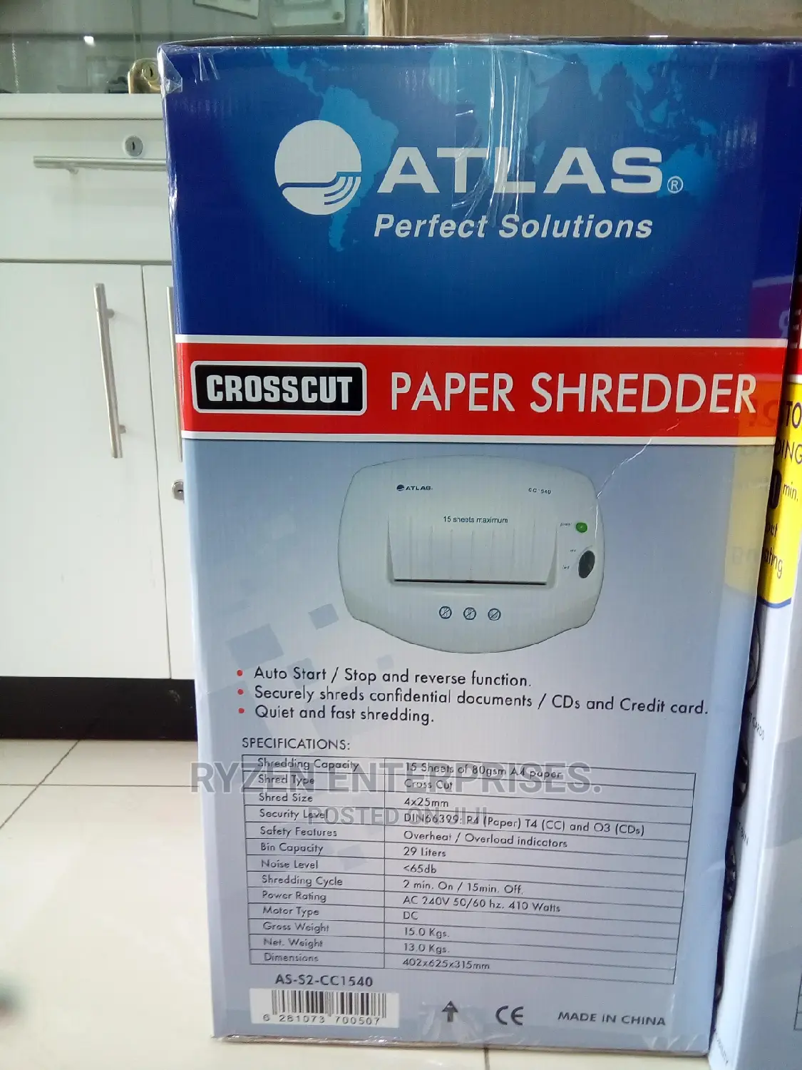 Paper Shredder Cc1540 Atlas/ Cc1540 Cross Cut Shredder