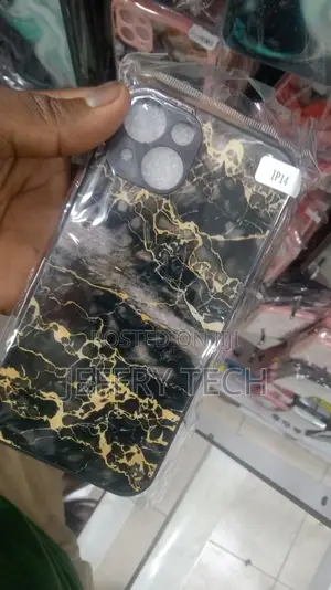 Black Marble Phone Case for iPhone 14