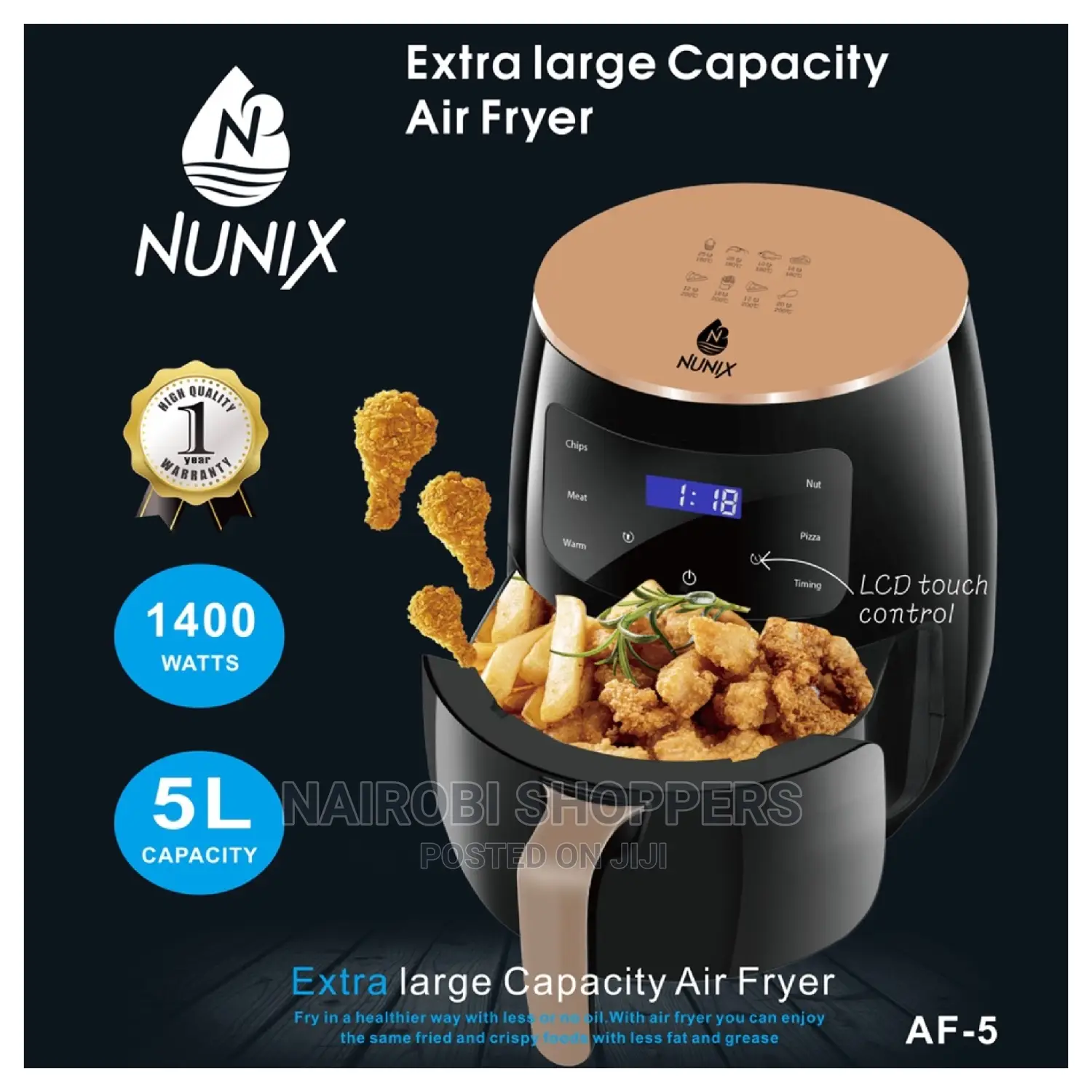 Air Fryer 5liters Nunix