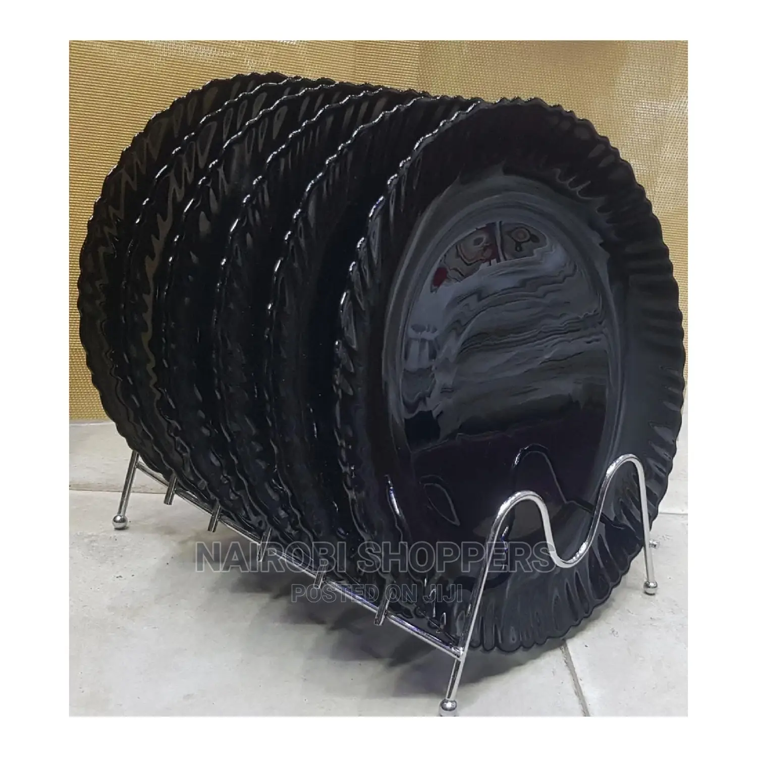 Plates 6PCS 10" Black Plates