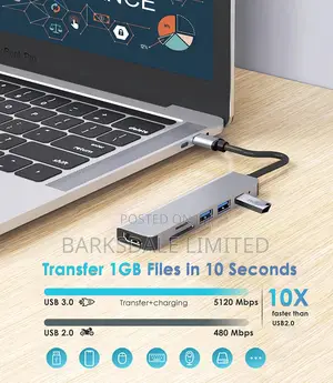 Hub 6 in 1 USB Type C HDMI SD TF Card Reader Docking Stat