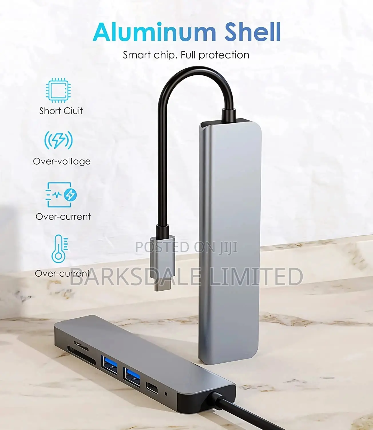 Hub 6 in 1 USB Type C HDMI SD TF Card Reader Docking Stat