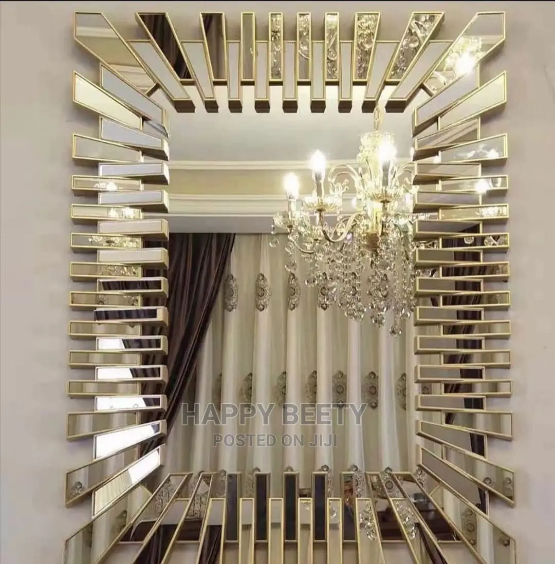 #Big Rectangle Sunburst Mirror, Available in Gold and Silver