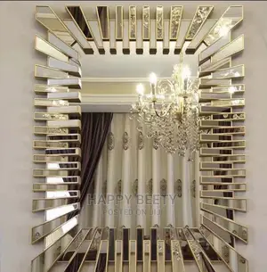 #Big Rectangle Sunburst Mirror, Available in Gold and Silver
