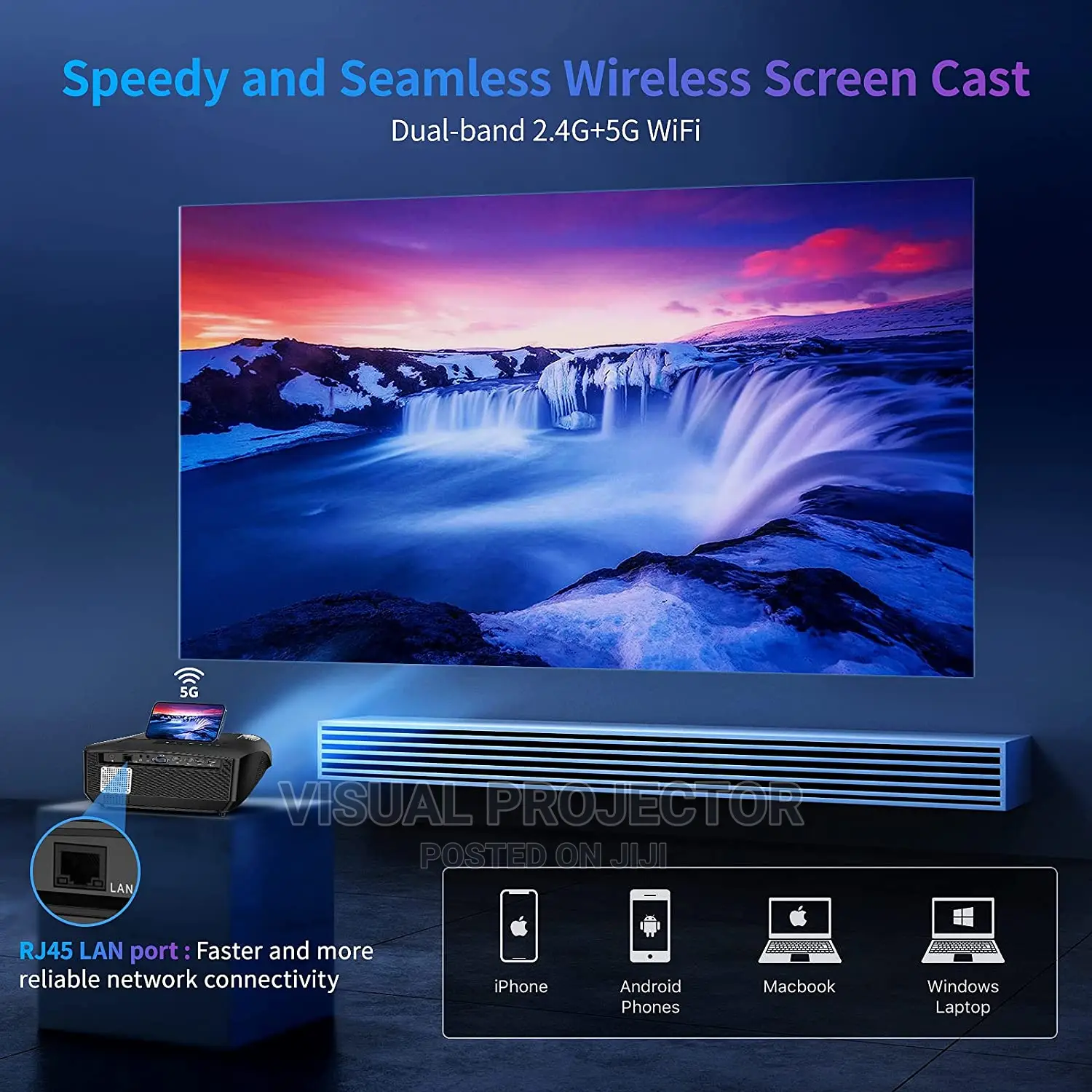 Caiwei A12+ Outdoor Projector Android