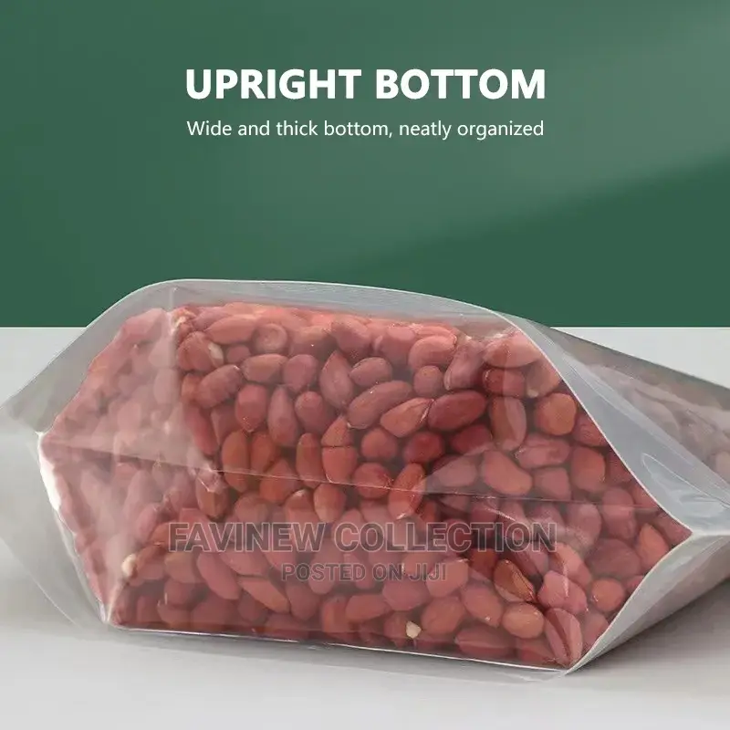 5pcs Transparent Sealed Packaging Bag Grains Moisture-Proof