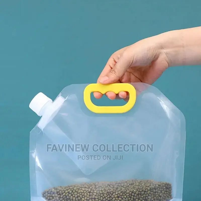 5pcs Transparent Sealed Packaging Bag Grains Moisture-Proof