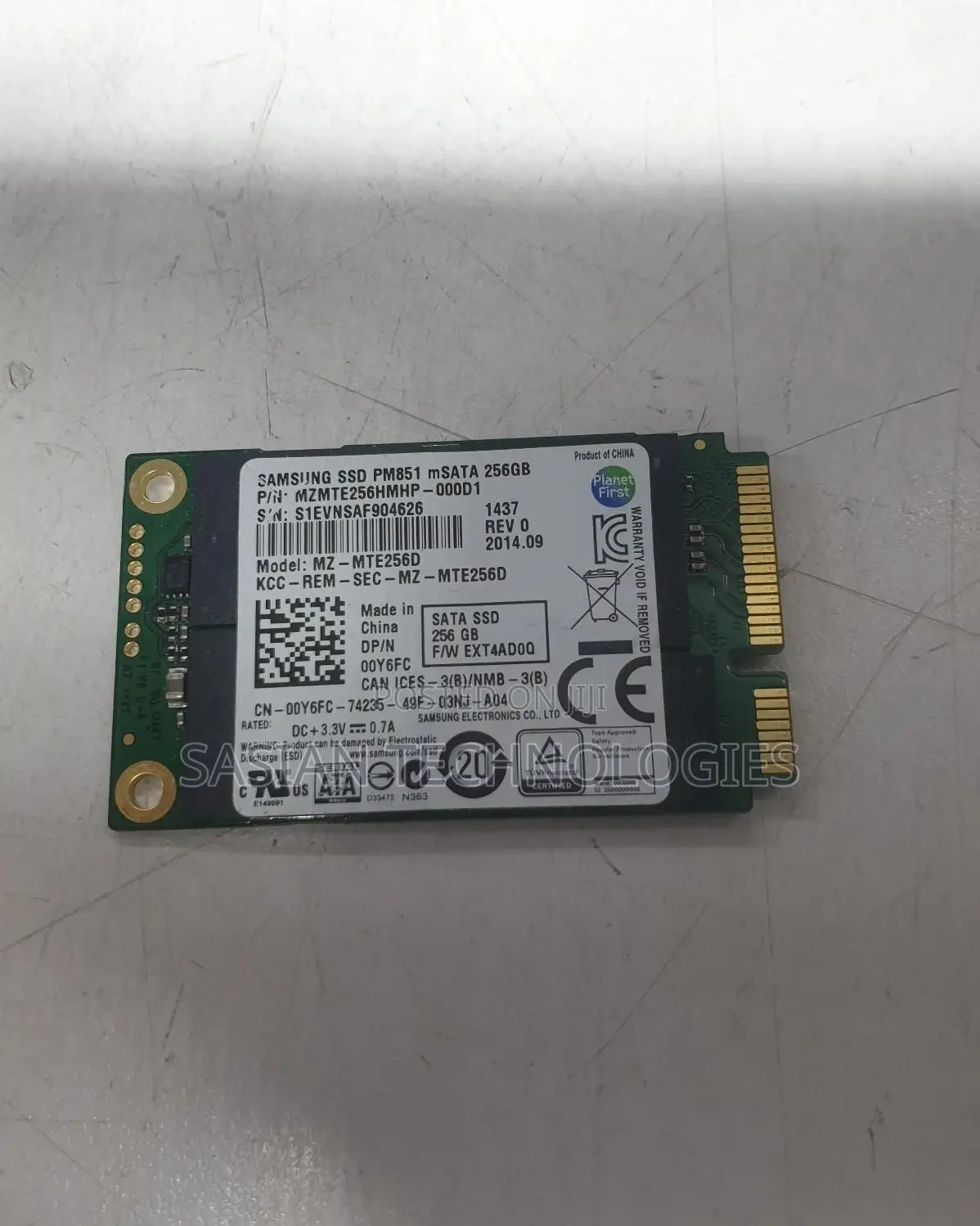 Samsung Msata 256 GB SSD