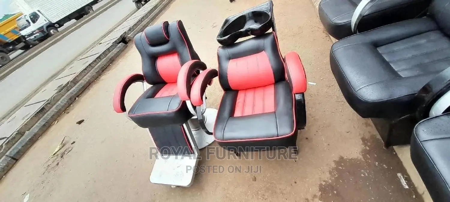 Kinyozi Seats[Black-and-Red]