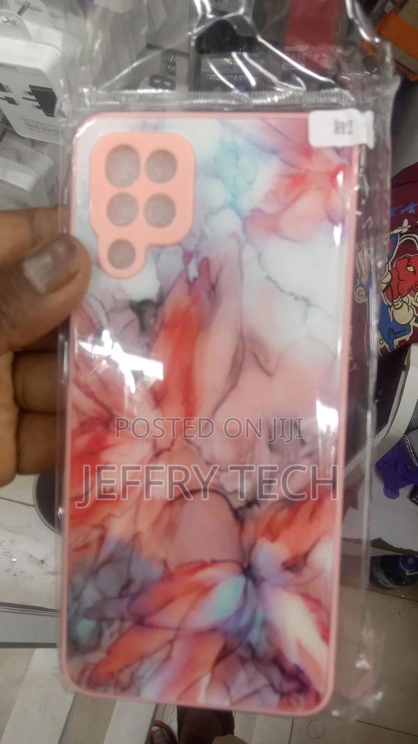 Gold - Pink Marble Samsung Galaxy A12 Case - main view