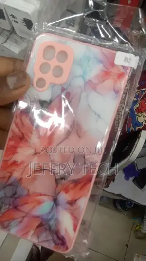 Gold - Pink Marble Samsung Galaxy A12 Case
