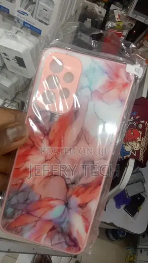 Marble Samsung Galaxy A23 Case - Pink / White
