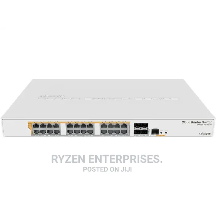 Mikrotik (CRS328-24P-4S+RM) 24 Port Gigabit Ethernet Switch