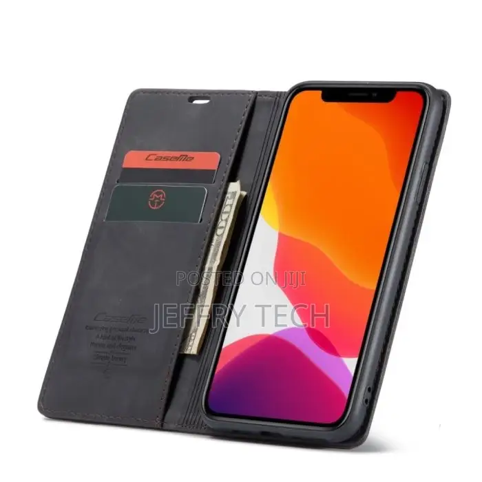 iPhone 11 Pro Max Flip Vintage Case - Black
