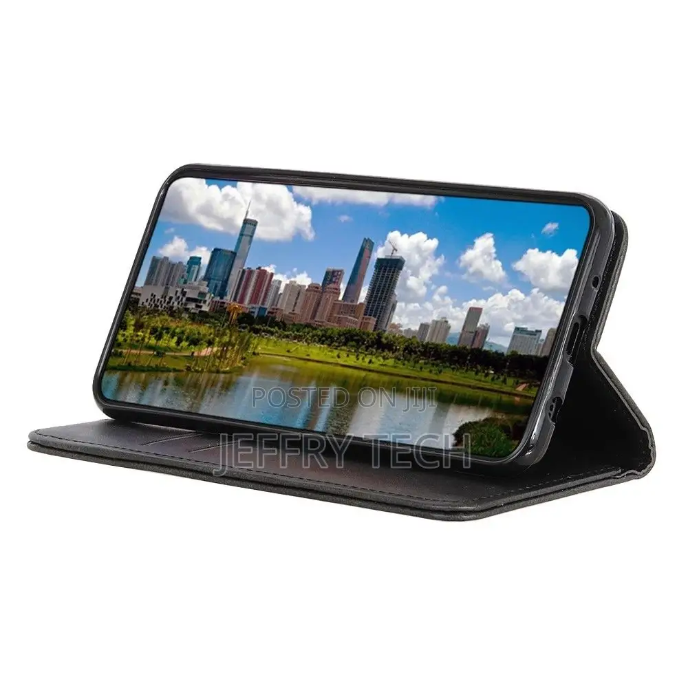 Wallet-Style Black Leather Flipcase for iPhone 14 Pro Max