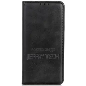 Wallet-Style Black Leather Flipcase for iPhone 14 Pro Max