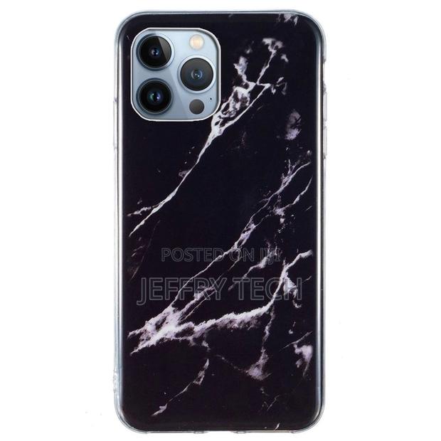 Marble iPhone 14 Pro Max Case - Black - main view