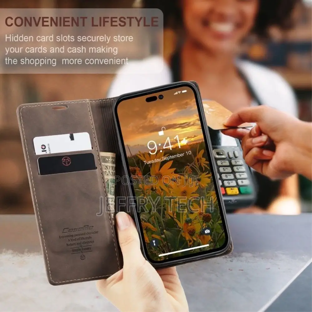 iPhone 14 Pro Max Flip Case - Coffee