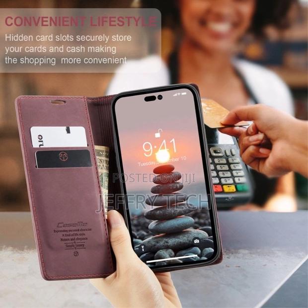 Caseme iPhone 14 Pro Flip Case - Red - thumbnail 3