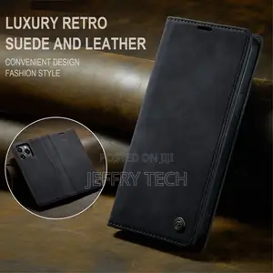 iPhone 14 Pro Flip Vintage Case - Black