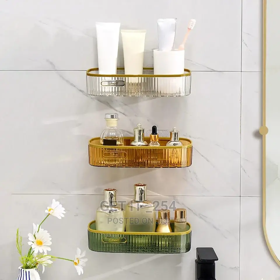 Acrylic Punch Free Bathroom Shelf