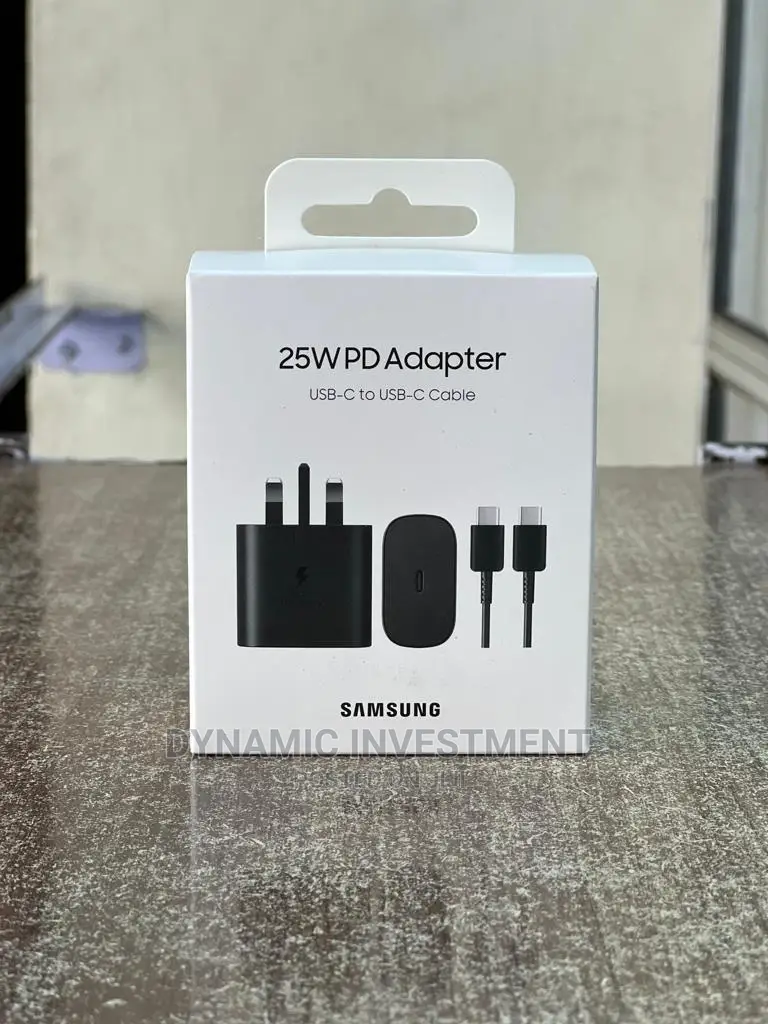 25W Samsung Charger (Super Fast Charge With USB Type-C Cable
