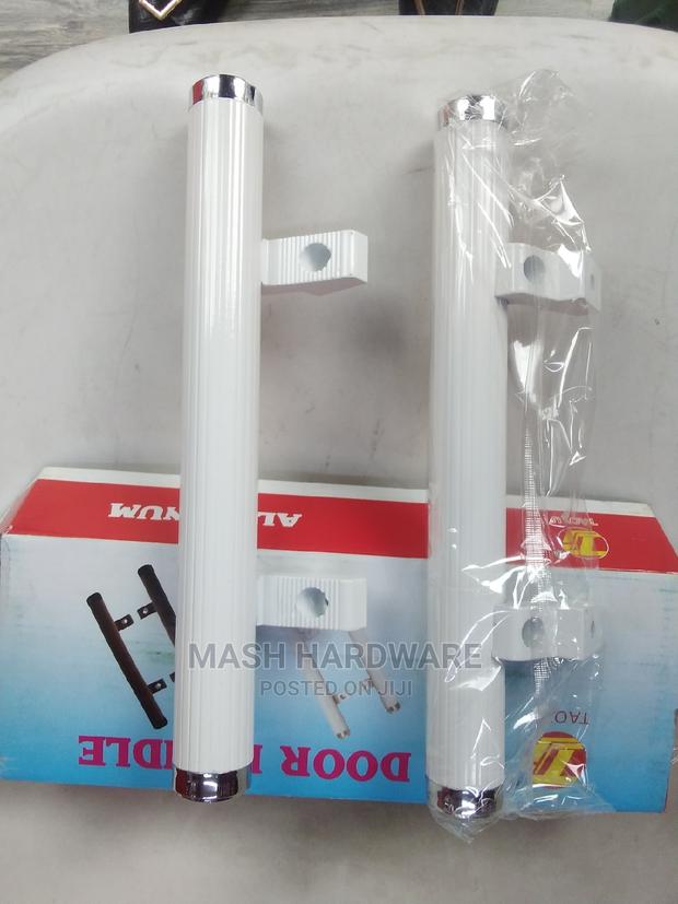 White Aluminum Pipe Handles