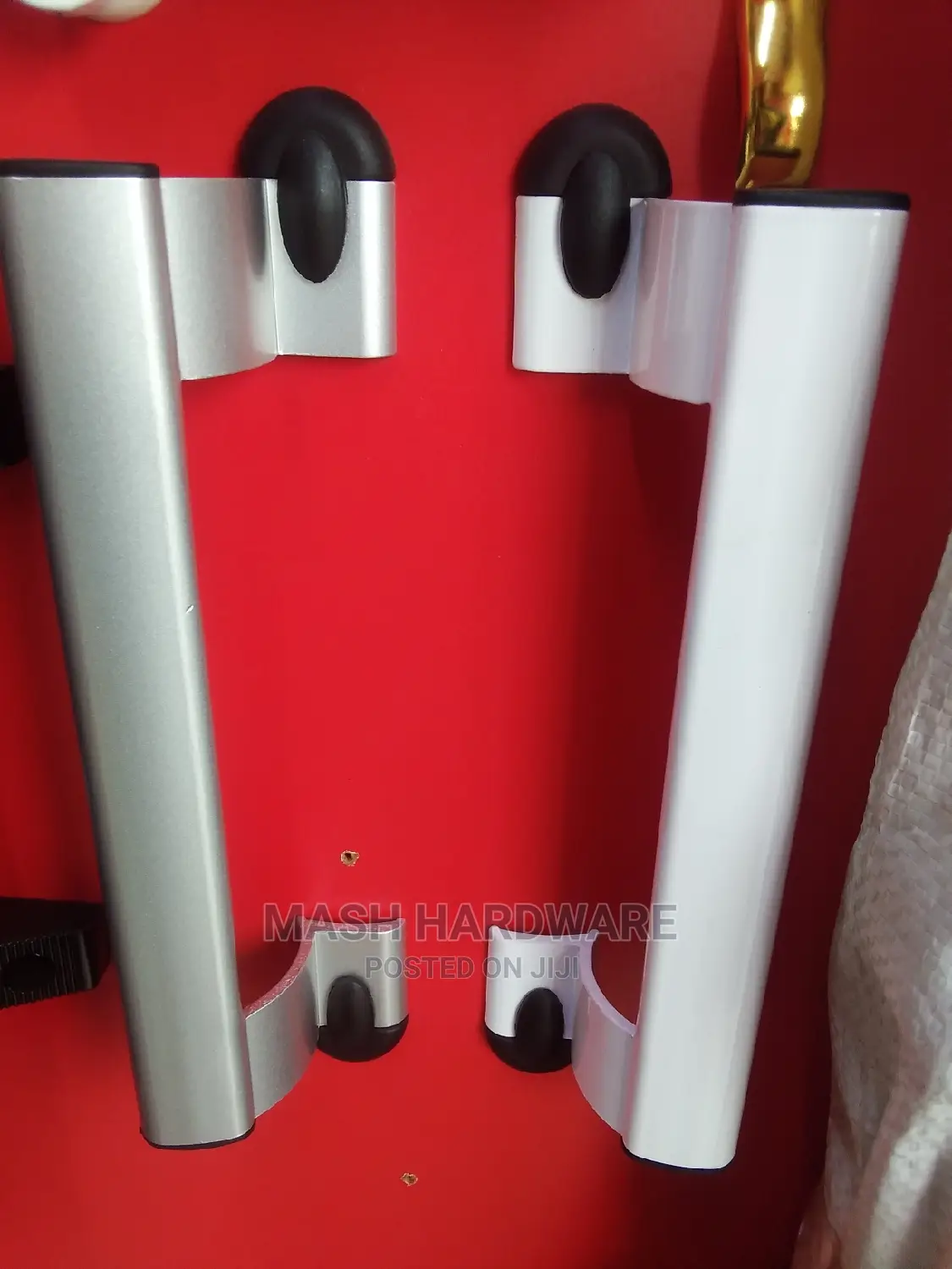 White and Silver Sliding Handles