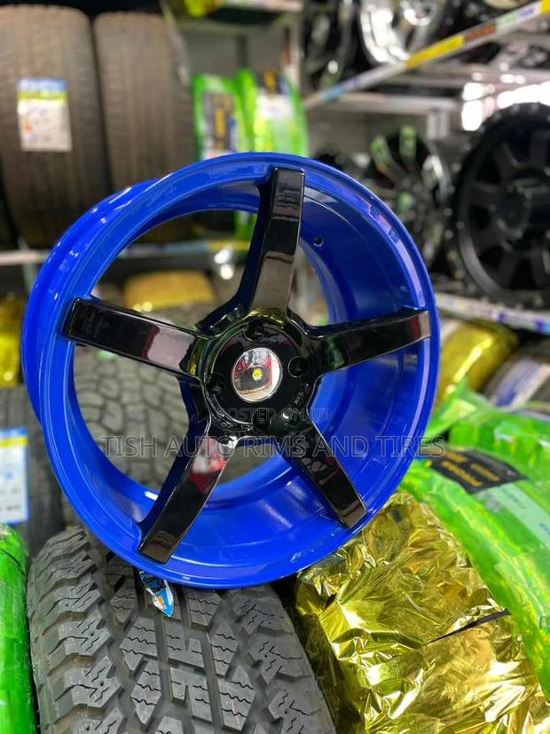 Black Blue 15 Inch Rims Set - main view