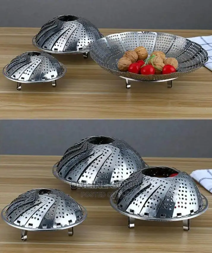 Stainless Steel Foldable Vegetable Steamer Fruit Basket
