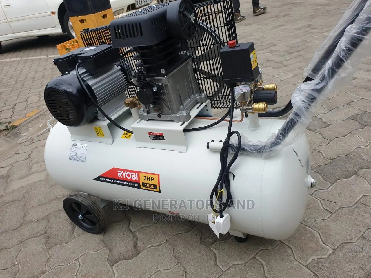 100litres 3hp Belt Drive Compressor.