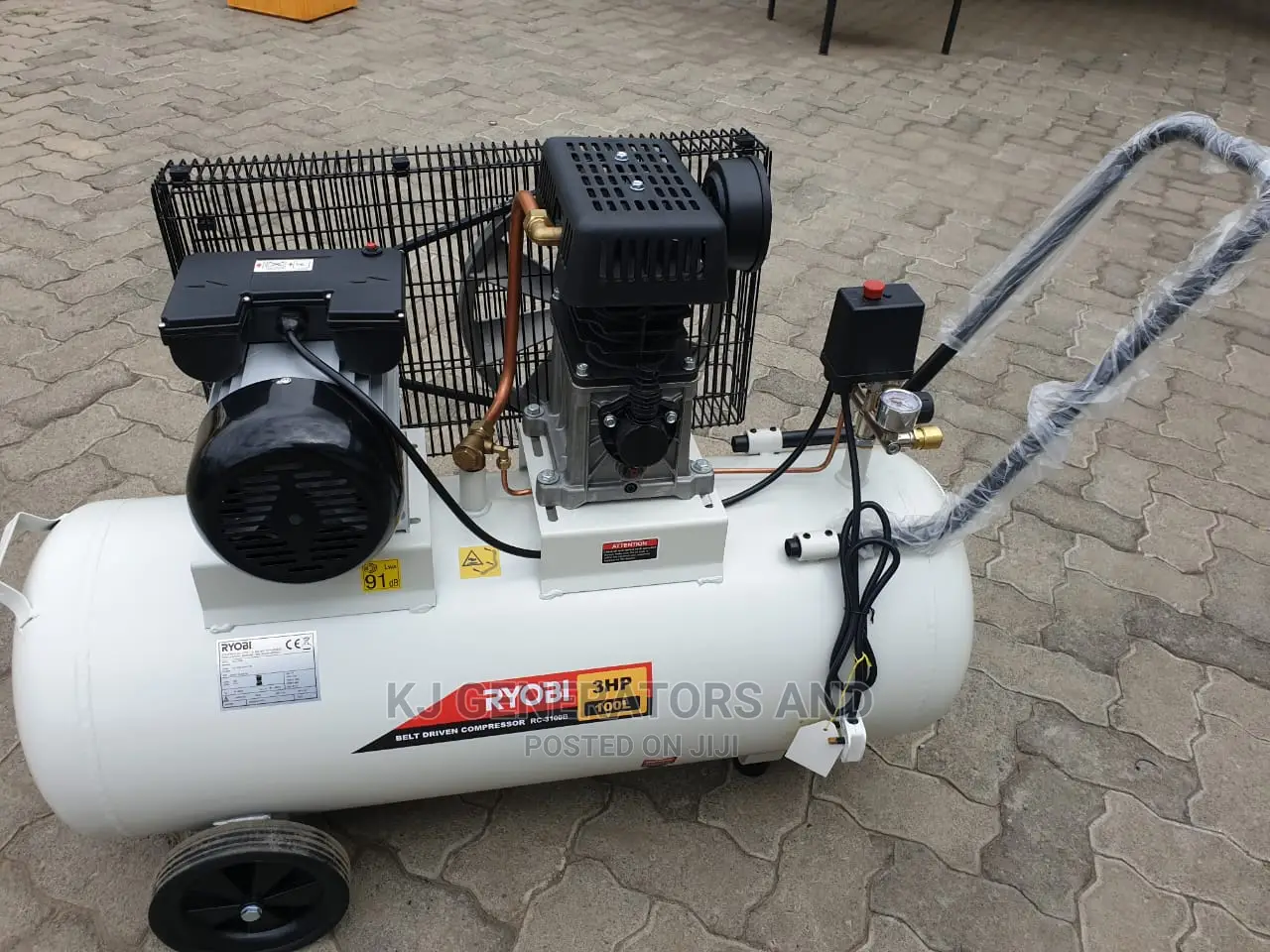 100litres 3hp Belt Drive Compressor.