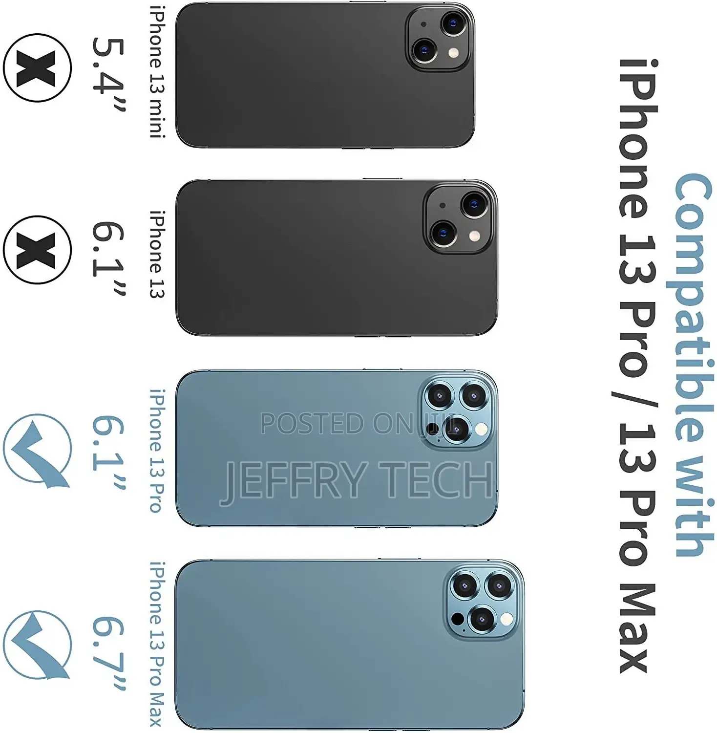 iPhone 12 13 Pro/Max 3 PC Ring Tempered Glass Camera Lens