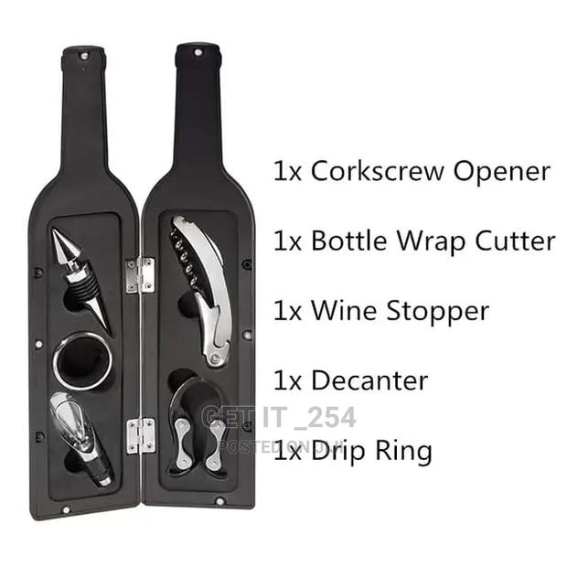 5pcs Bottle Shaped Wine Opener Gift Wine Bottle Corkscrew Se