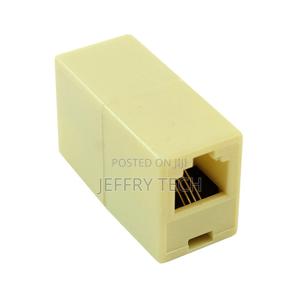 RJ11 4 Pin Modular Telephone Coupler Straight Ivory - thumbnail 2