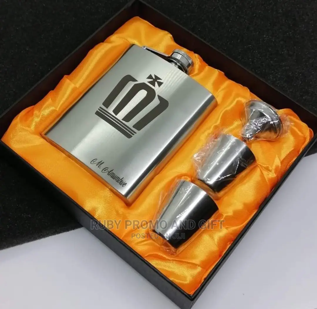 Stainless Steel Hip Flask Men's Gift Set