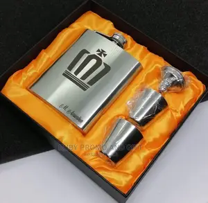 Stainless Steel Hip Flask Men's Gift Set