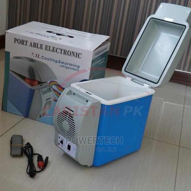 Portable Mini Car Fridge Cooler Warmer - Blue/Grey - main view