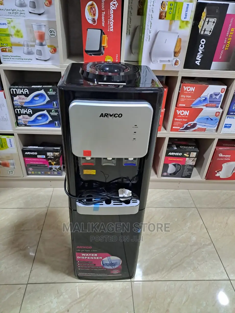 ARMCO 3tap Water Dispenser Hot Normal Cold Cup BLK in Nairobi