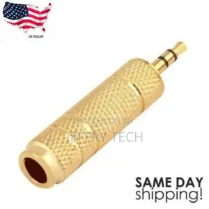 1/8 3.5mm Male to 1/4 6.3mm Female Stereo Headphone MIC Adap