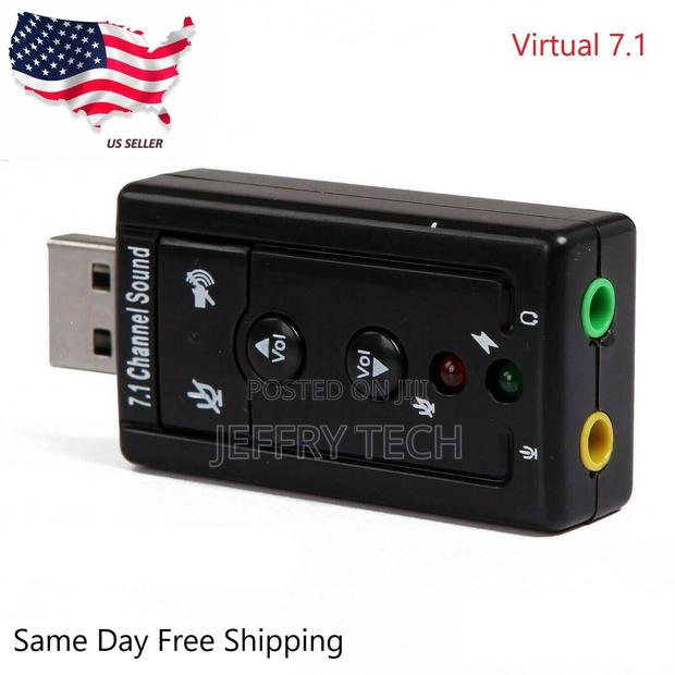 USB 2.0 External 7.1 Channel 3D Virtual Audio Sound Card Mic