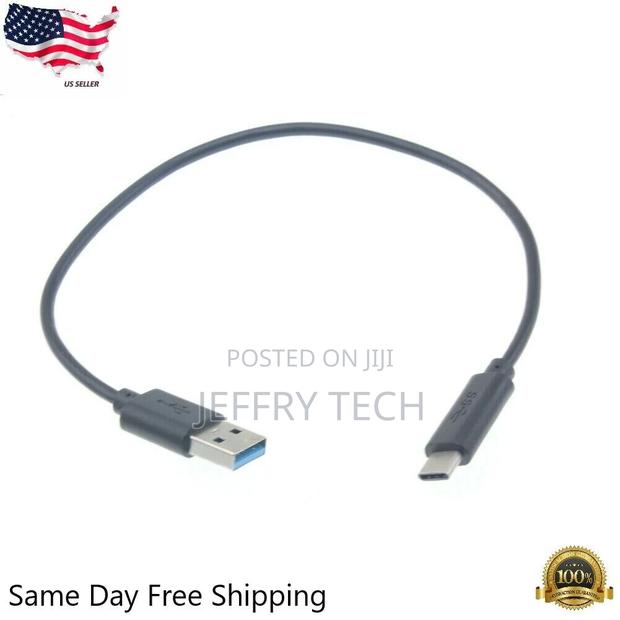 7 Inch Short USB-C to USB-A Fast Charging Cable Quick Charge - thumbnail 3