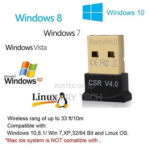 Mini USB Bluetooth CSR 4.0 3.0 Adapter Dongle Windows 7 8 10 - main view