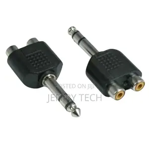 1/4 Inch Stereo to Dual RCA Jack Adapter