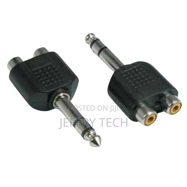 1/4 Inch Stereo to Dual RCA Jack Adapter