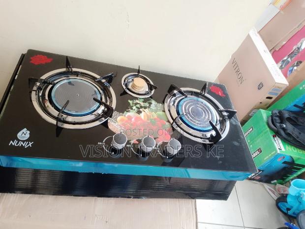 Nunix 3 Burner Infrared Glass Table Top